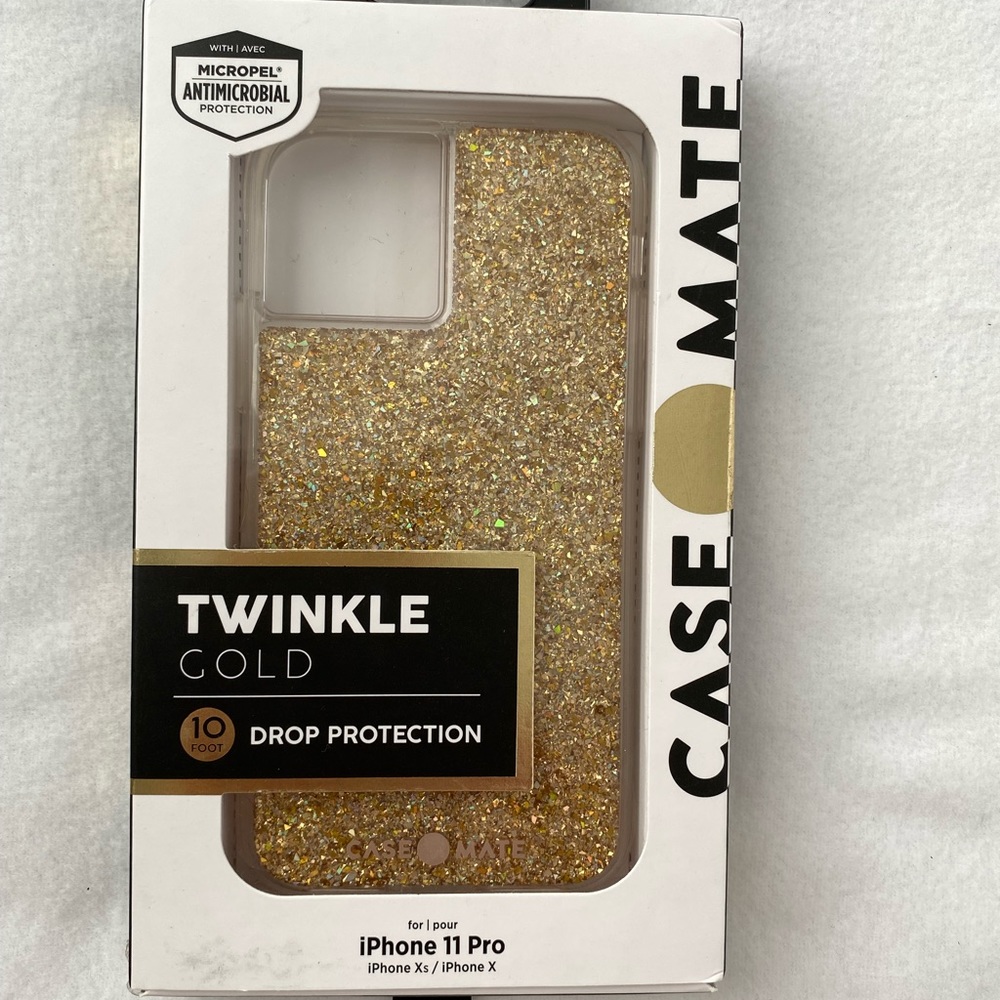 Case Mate Twinkle Gold Case iPhone 11Pro/Xs/X NEW